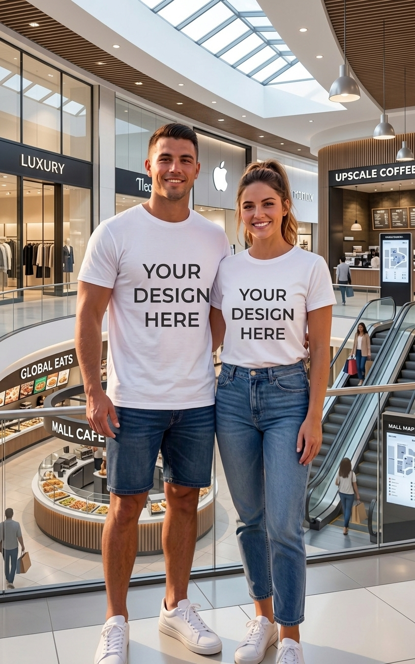Custom Printed T-Shirt — White